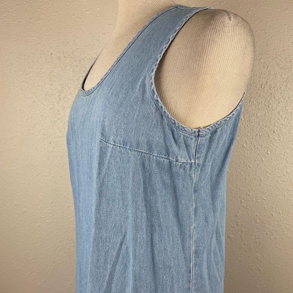 Denim Midi Dress Size M EUC - Picture 4 of 7